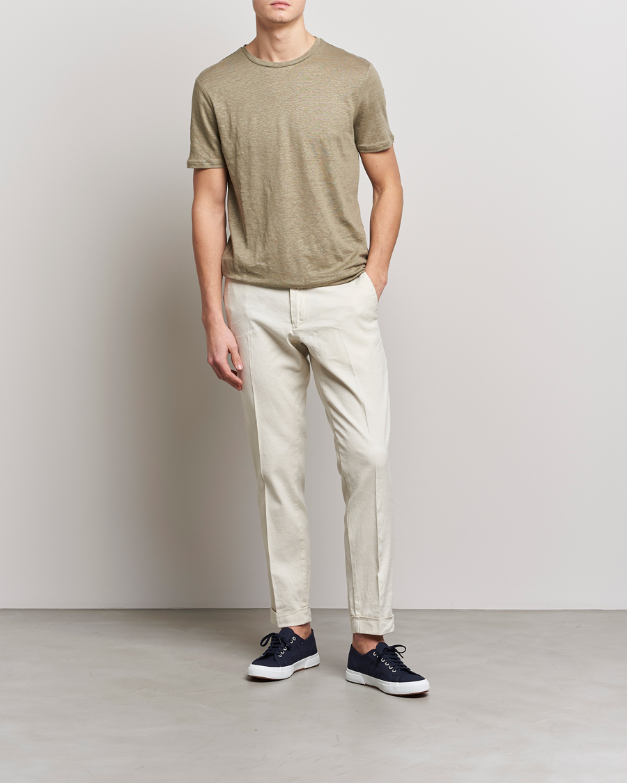 Herren | Hosen | J.Lindeberg | Grant Stretch Cotton/Linen Trousers Turtledove
