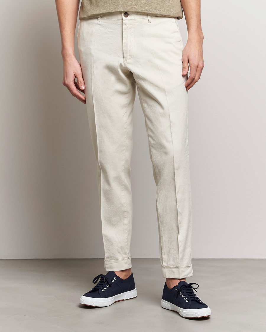 Herren | Hosen | J.Lindeberg | Grant Stretch Cotton/Linen Trousers Turtledove