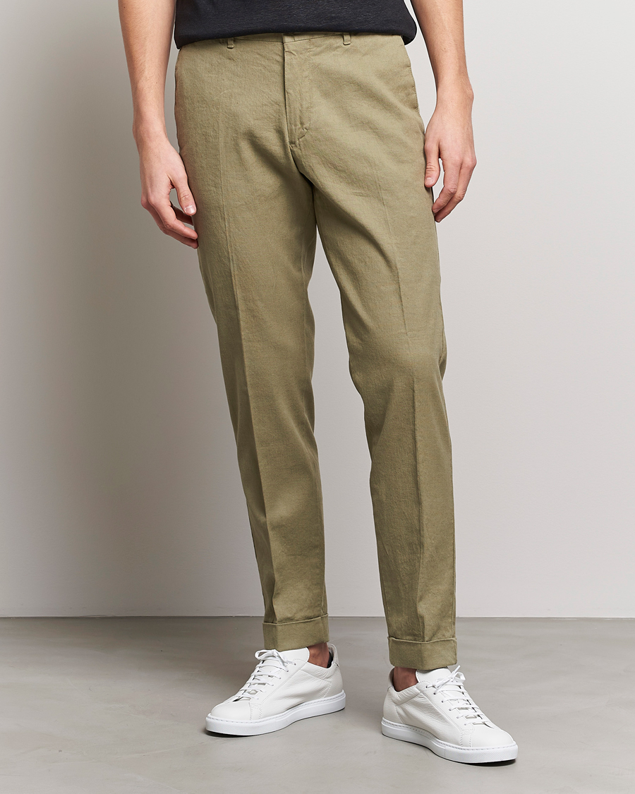 Herren | Hosen | J.Lindeberg | Grant Stretch Cotton/Linen Trousers Aloe