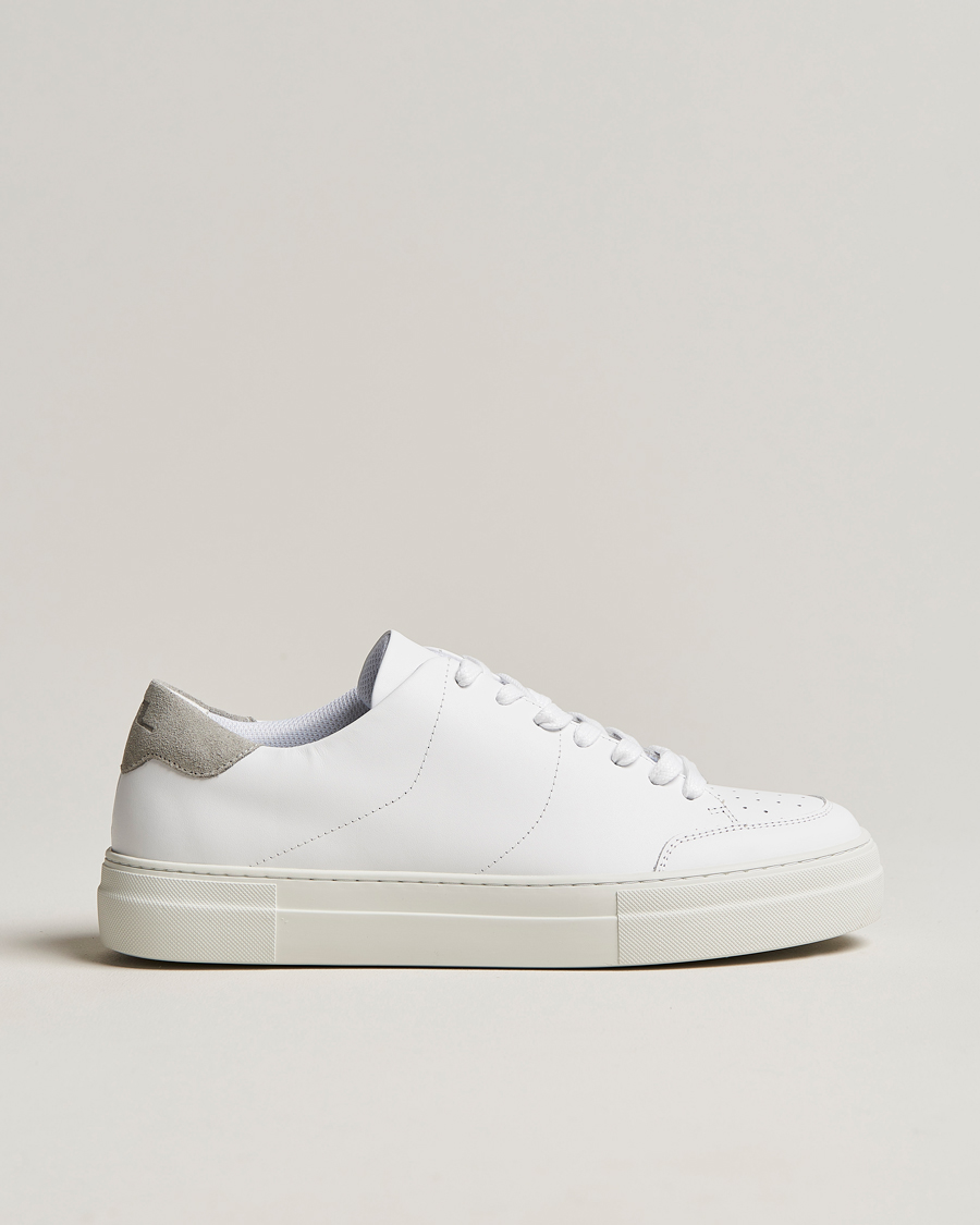 Herren | J.Lindeberg Art Signature Leather Sneaker White | J.Lindeberg | Art Signature Leather Sneaker White