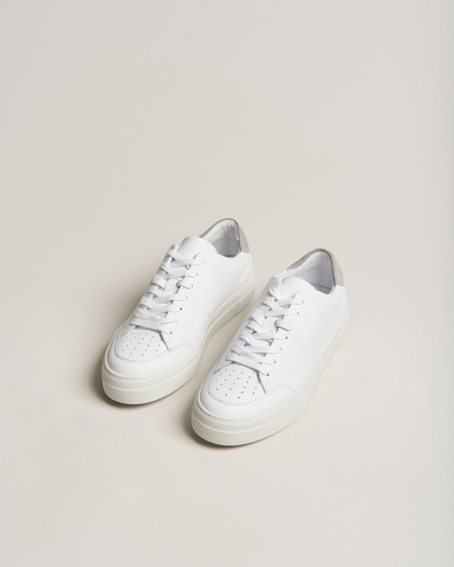 Herren | J.Lindeberg Art Signature Leather Sneaker White | J.Lindeberg | Art Signature Leather Sneaker White