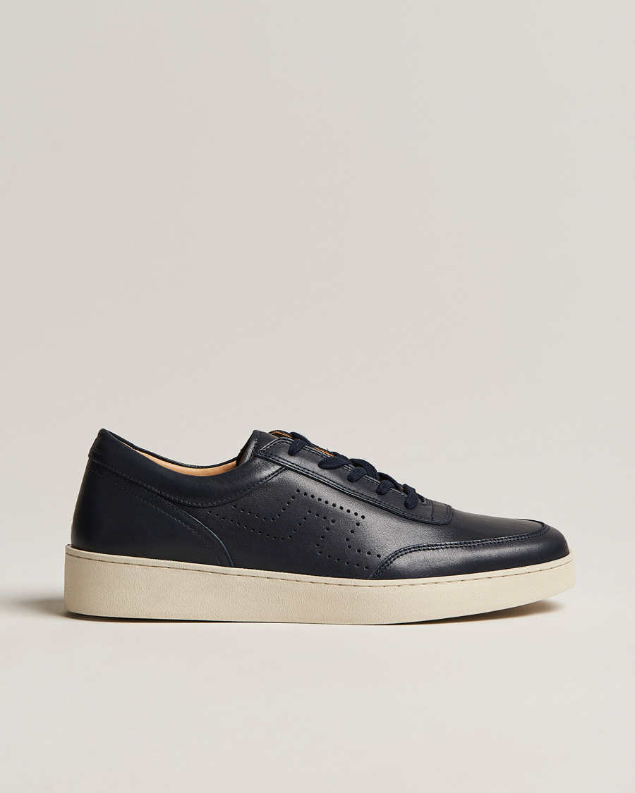 Herren | J.Lindeberg Art Tennis Leather Sneaker Navy | J.Lindeberg | Art Tennis Leather Sneaker Navy