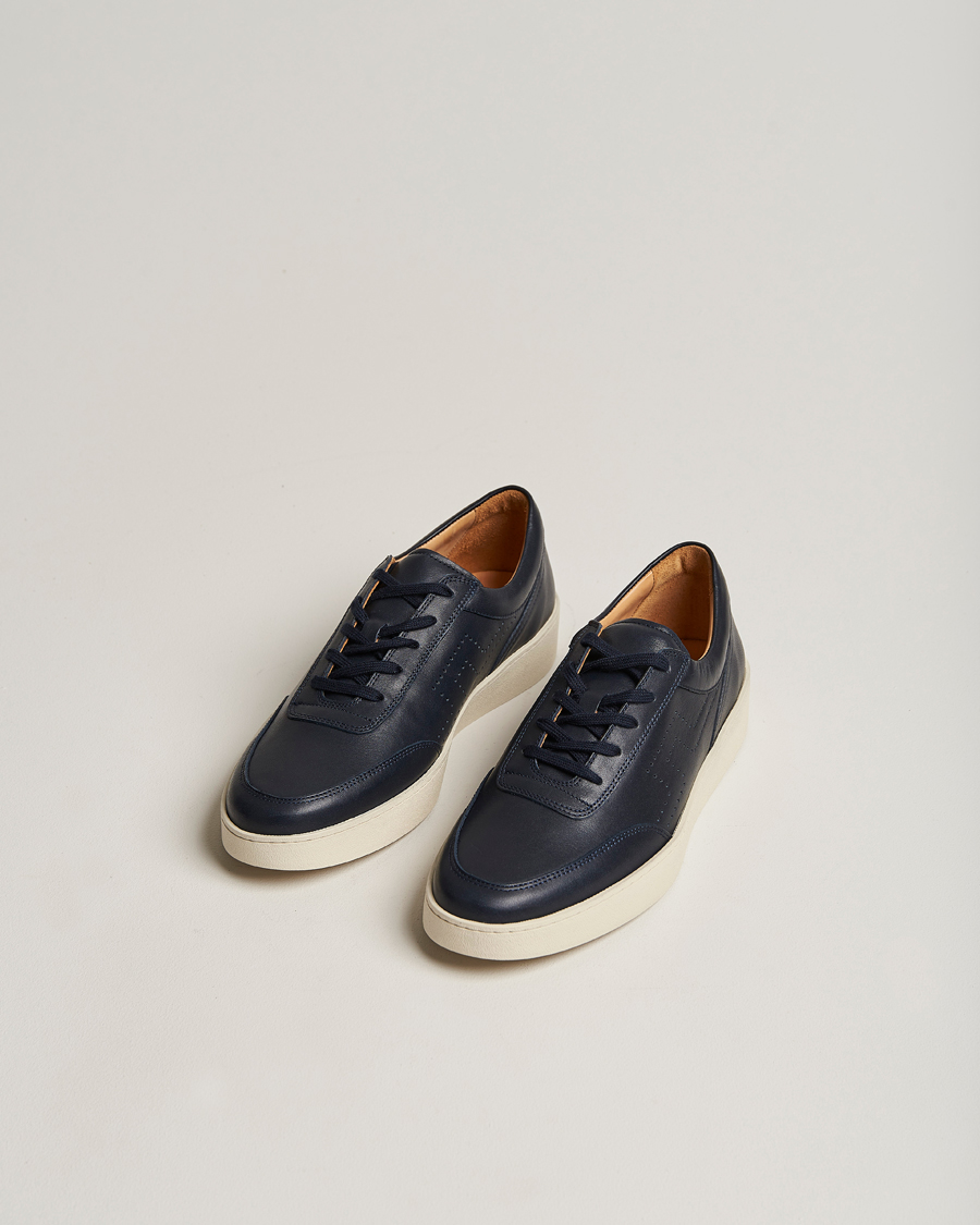 Herren | J.Lindeberg Art Tennis Leather Sneaker Navy | J.Lindeberg | Art Tennis Leather Sneaker Navy