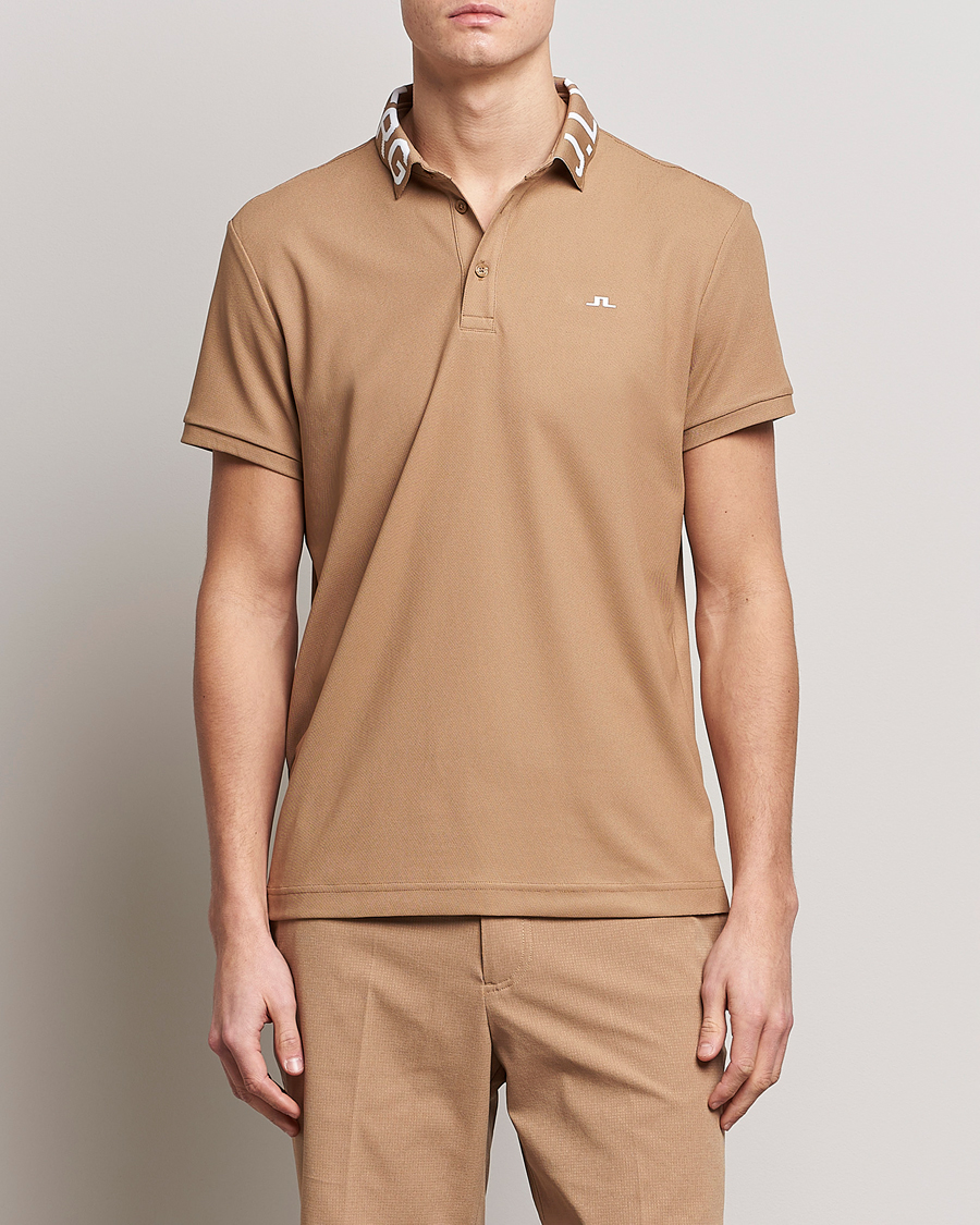 Herren | Poloshirts | J.Lindeberg | Gus Regular Polo Tiger Brown