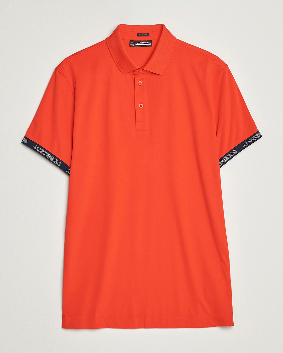 Herren | Poloshirts | J.Lindeberg | Guy Regular Fit Polo Fiery Red