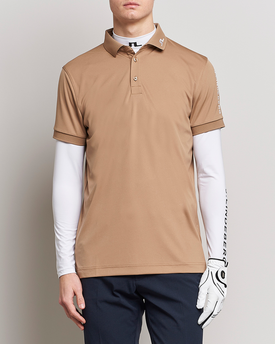 Herren | Poloshirts | J.Lindeberg | Tour Tech Regular Fit Polo Tiger Brown