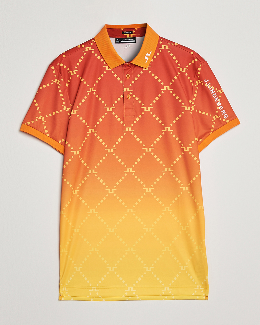 Herren | Poloshirts | J.Lindeberg | Tour Tech Regular Fit Printed Polo Sunset Fade