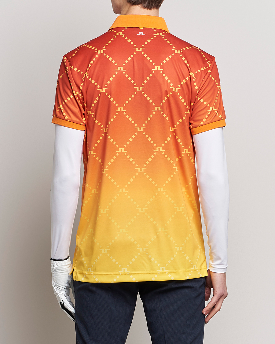 Herren | Poloshirts | J.Lindeberg | Tour Tech Regular Fit Printed Polo Sunset Fade