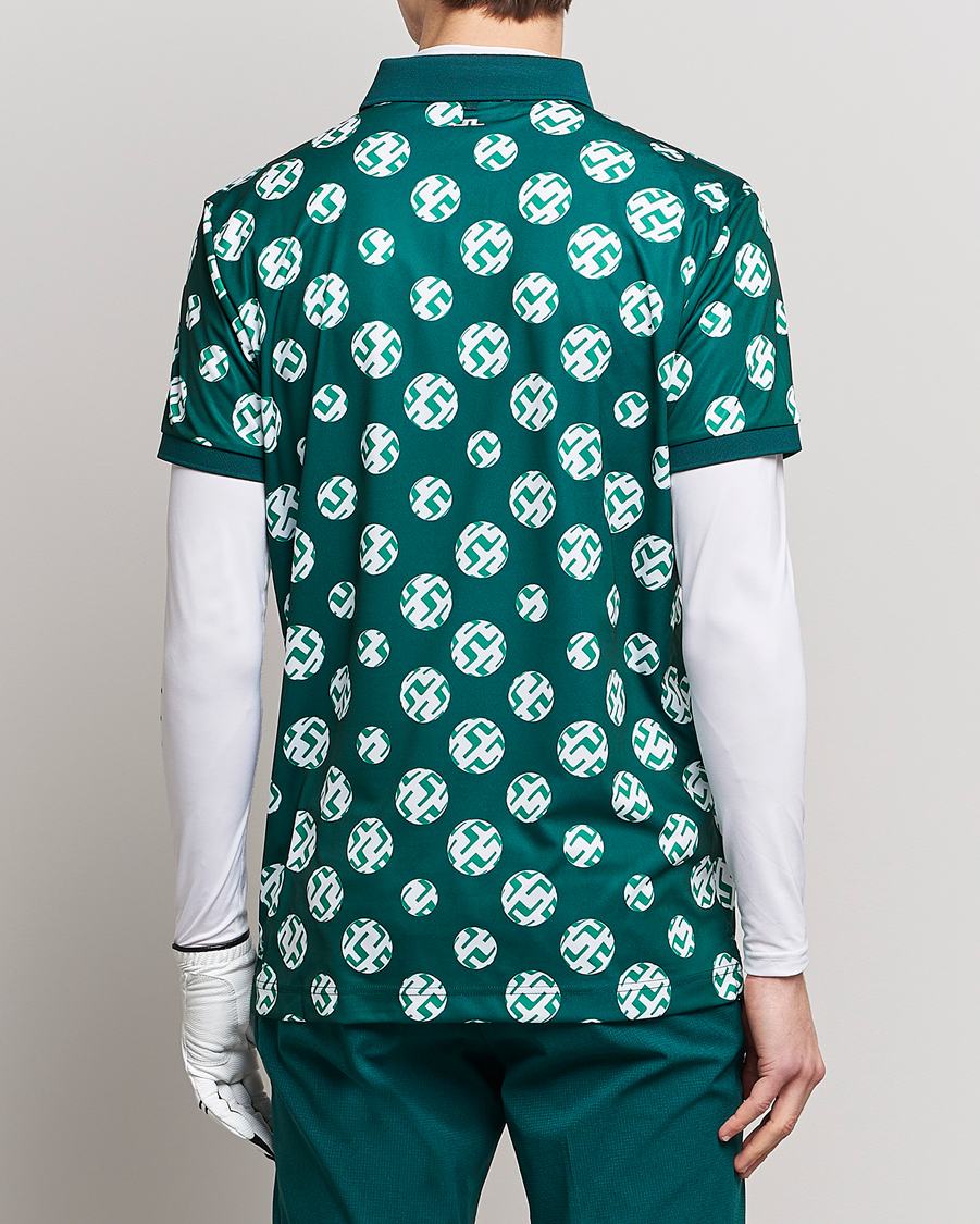 Herren | Poloshirts | J.Lindeberg | Tour Tech Regular Fit Printed Polo Rain Forest