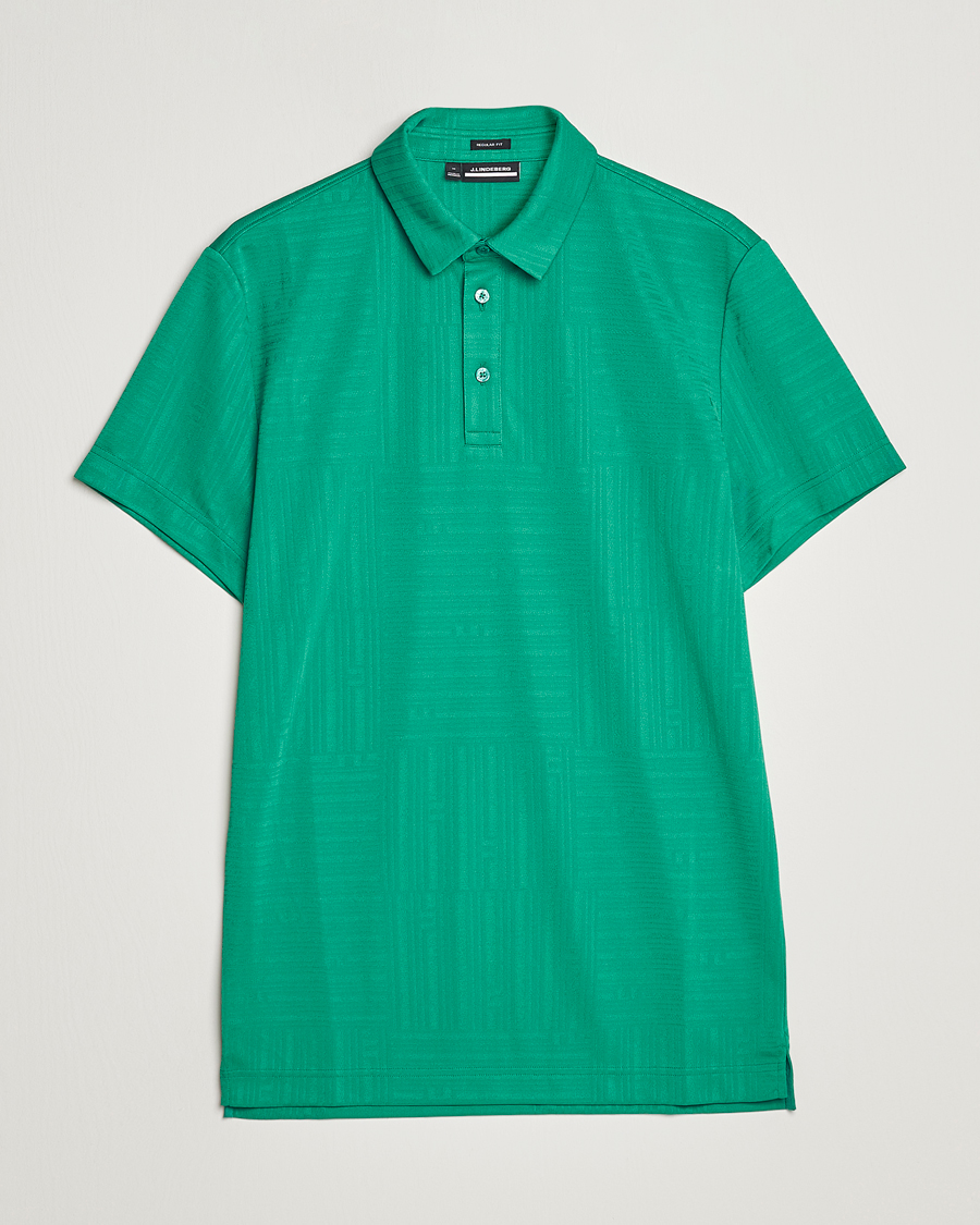 Herren | Poloshirts | J.Lindeberg | Alfred Mesh Jacquard Regular Fit Polo Bosphorus