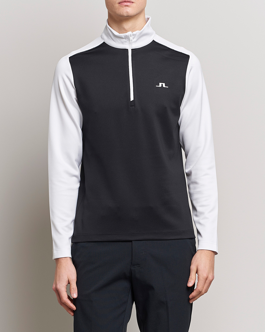 Herren | Pullover | J.Lindeberg | Terry Mid Layer Half Zip White