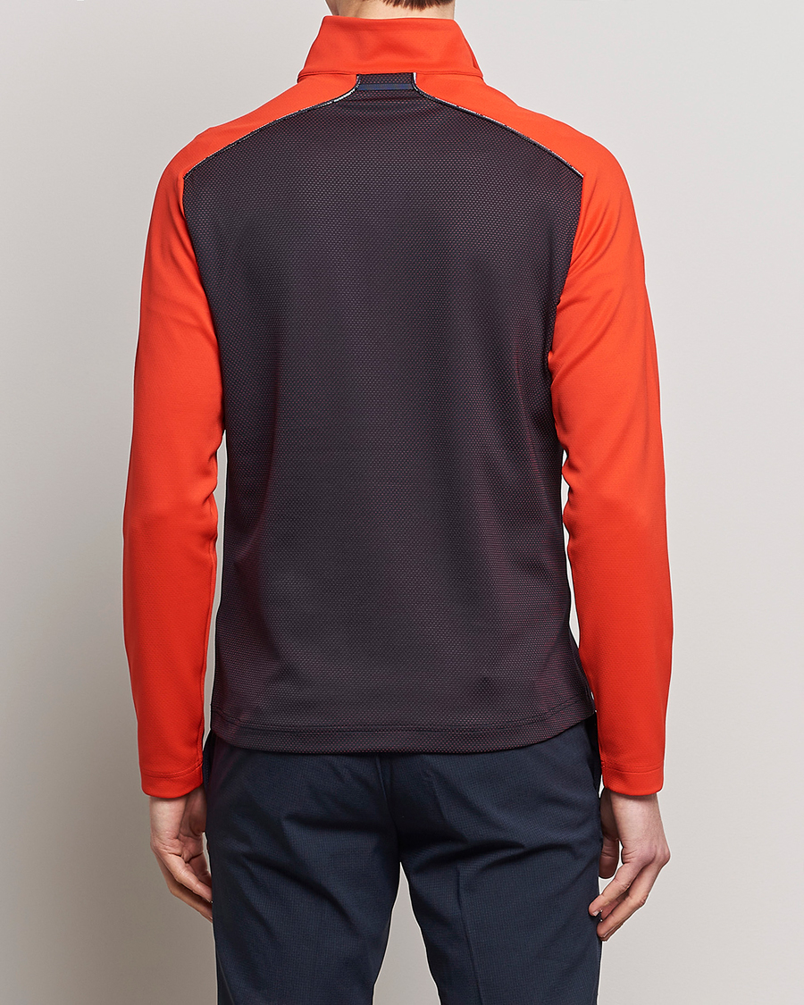 Herren | Pullover | J.Lindeberg | Terry Mid Layer Half Zip Fiery Red