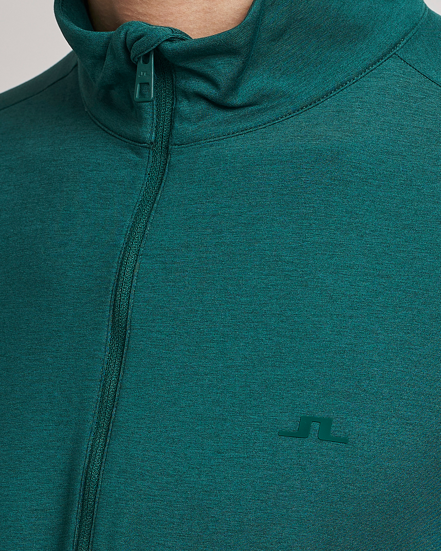 Herren | Pullover | J.Lindeberg | Luke Mid Layer Half Zip Rain Forest Melange