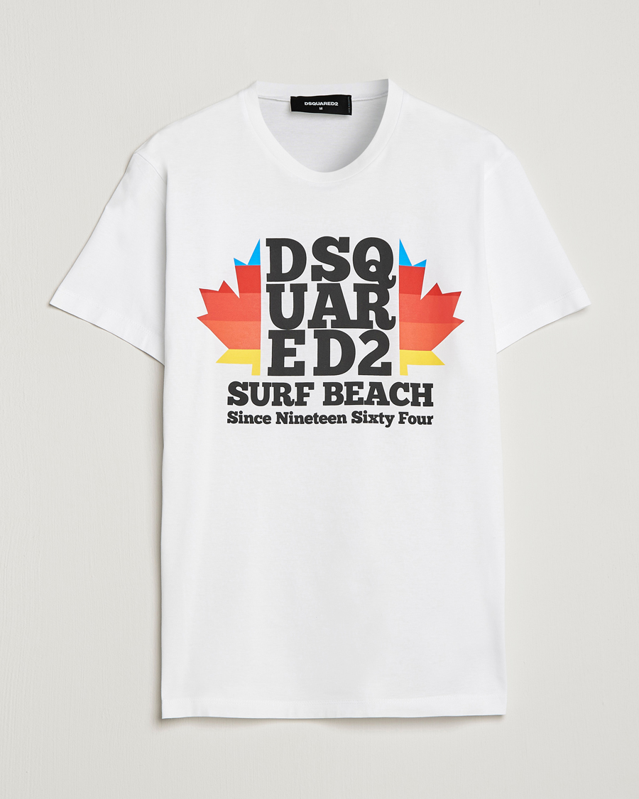 Herren | T-Shirts | Dsquared2 | Surf Beach Tee White