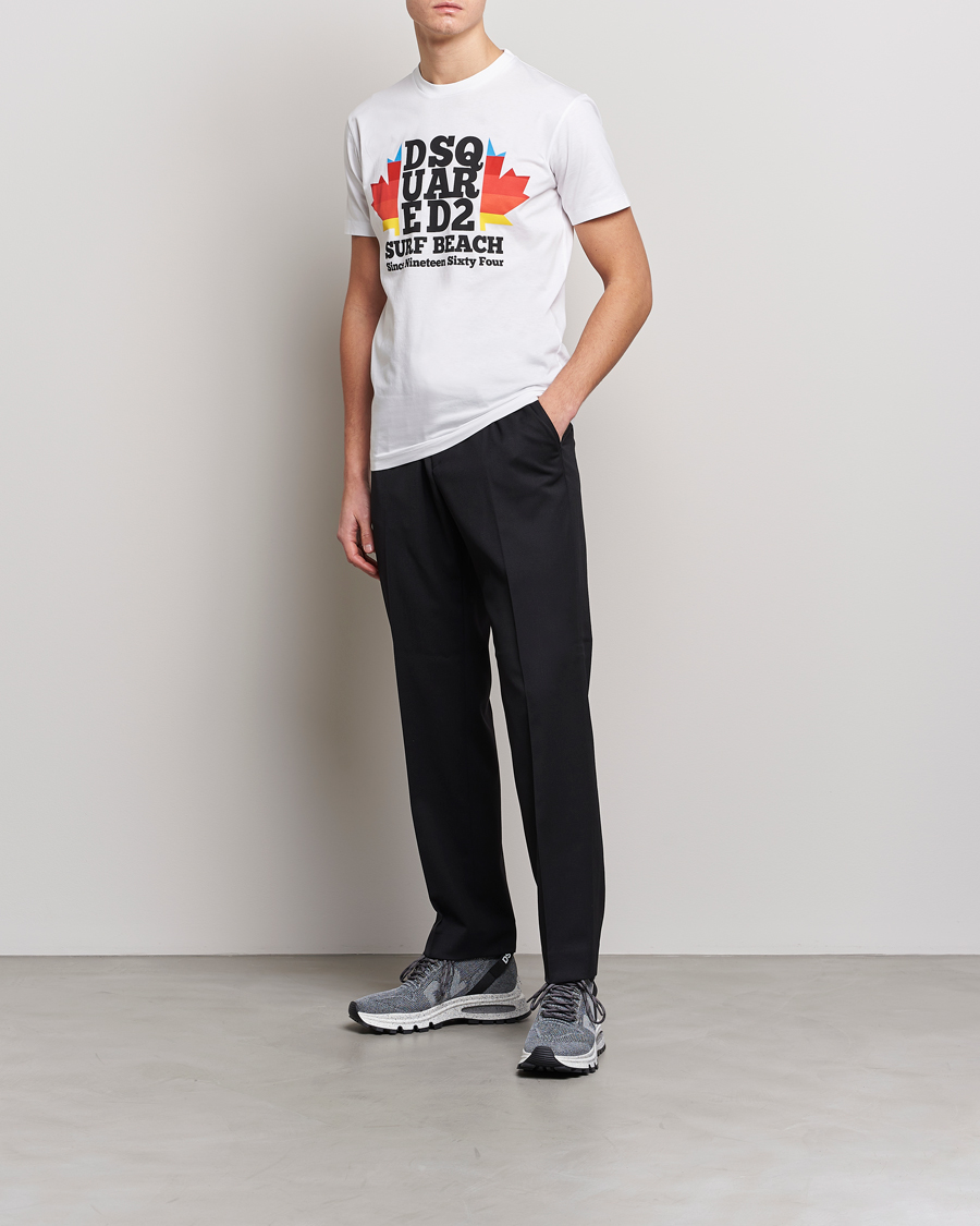 Herren | T-Shirts | Dsquared2 | Surf Beach Tee White