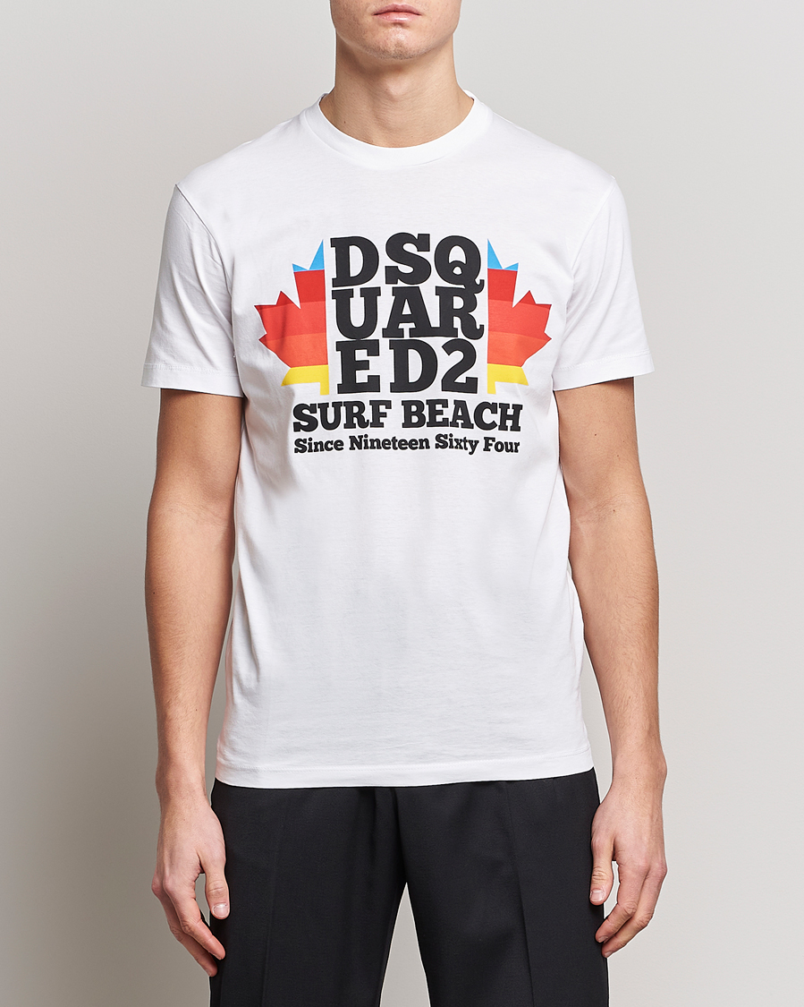 Herren | T-Shirts | Dsquared2 | Surf Beach Tee White