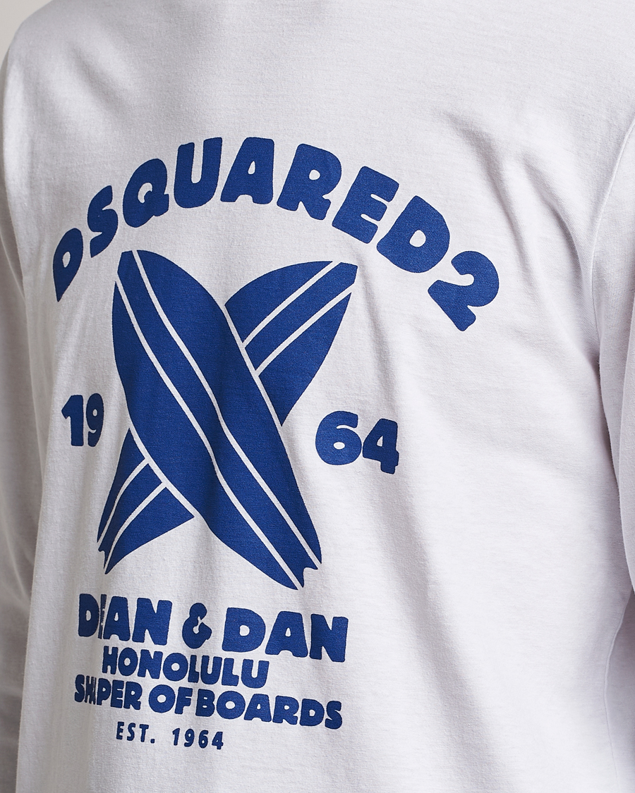 Herren | T-Shirts | Dsquared2 | Long Sleeve Surf Tee White