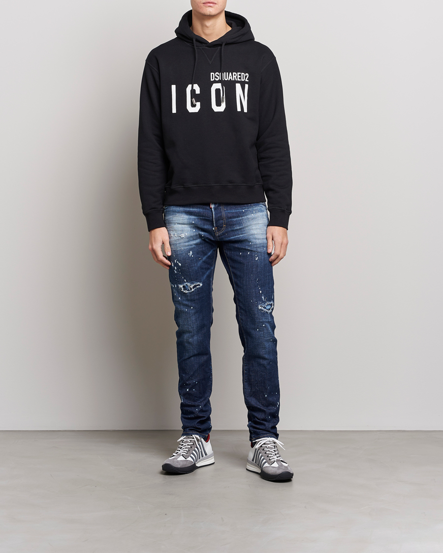 Herren | Pullover | Dsquared2 | Icon Logo Hoodie Black