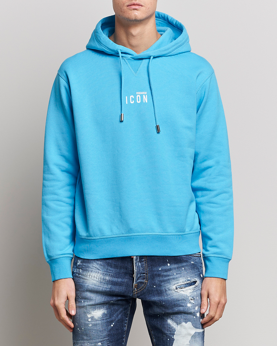 Herren | Pullover | Dsquared2 | Icon small Logo Hoodie Blue Miami