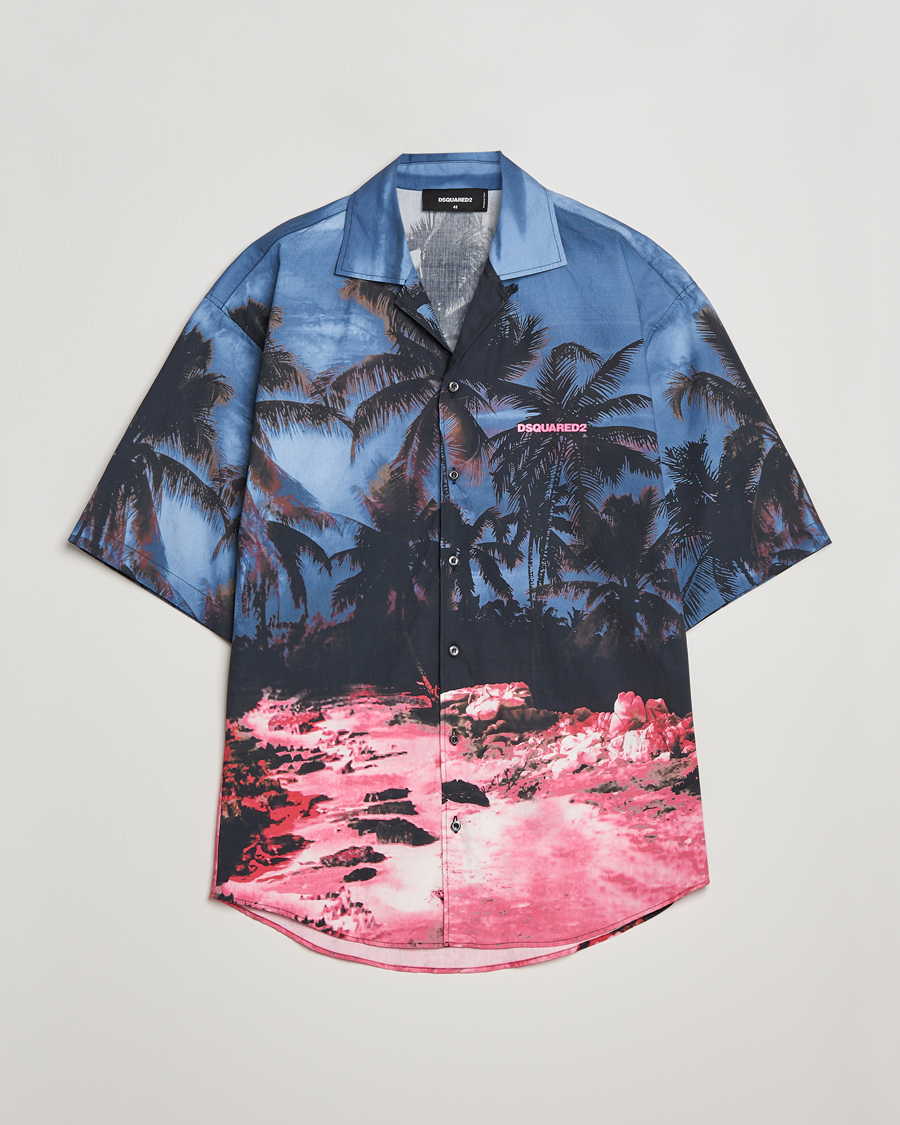 Herren | Hemden | Dsquared2 | Palm Tree Bowling Shirt Purple