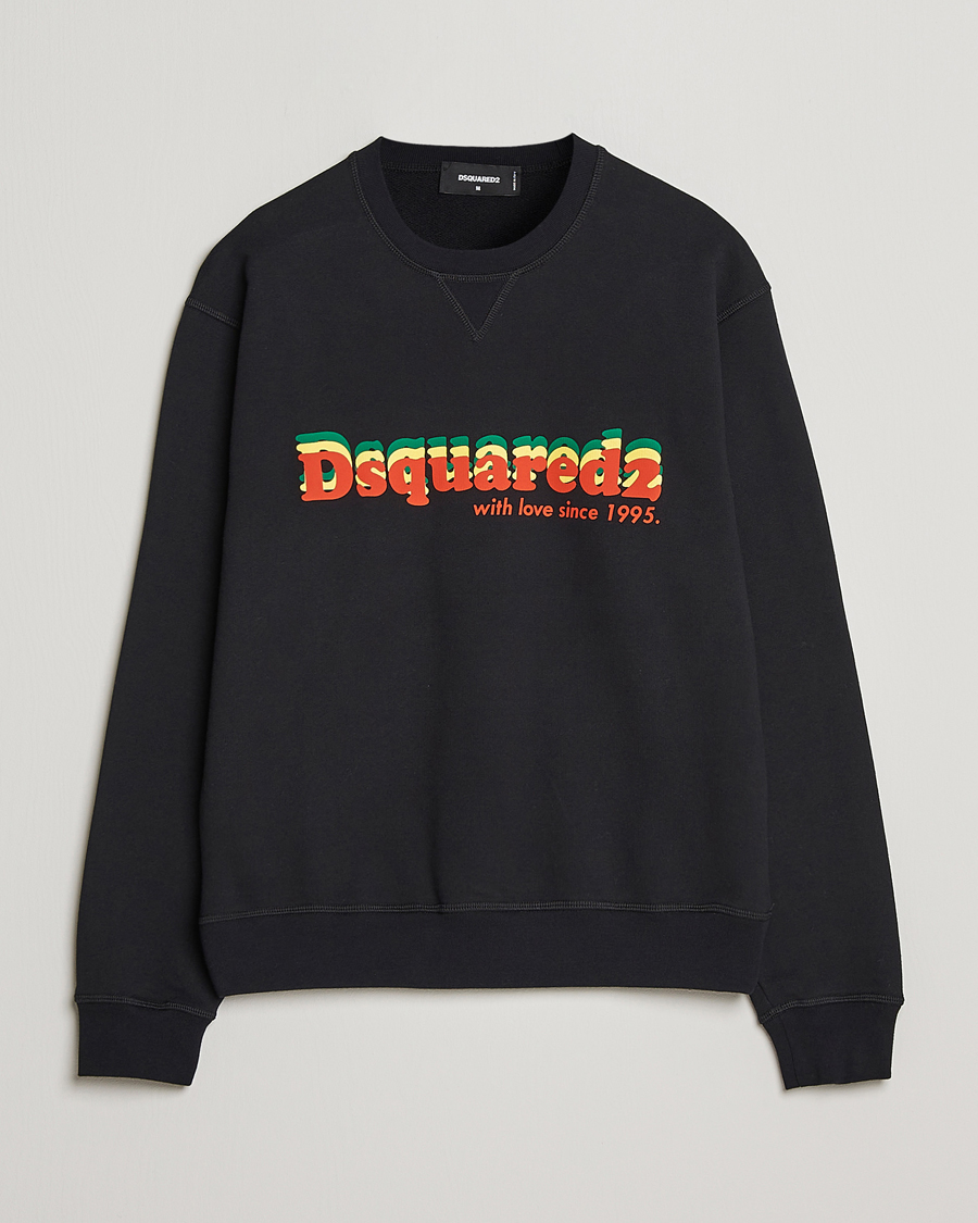 Herren | Pullover | Dsquared2 | Printed Cotton Sweatshirt Black