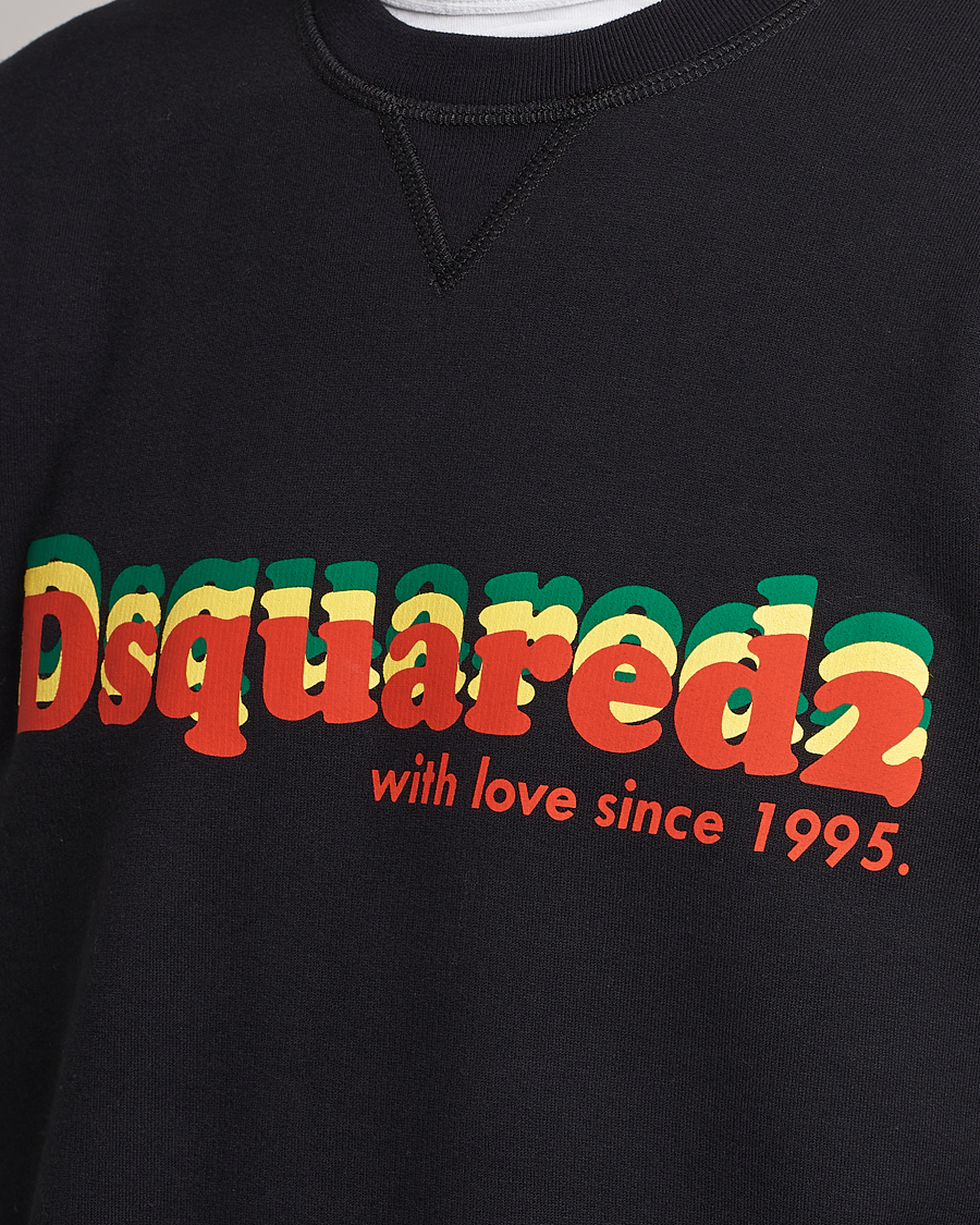 Herren | Pullover | Dsquared2 | Printed Cotton Sweatshirt Black