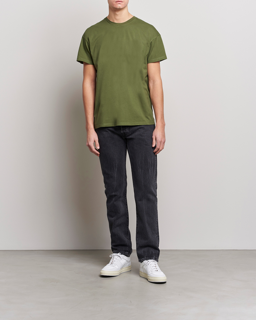 Herren | T-Shirts | Jeanerica | Marcel Crew Neck T-Shirt Army Green