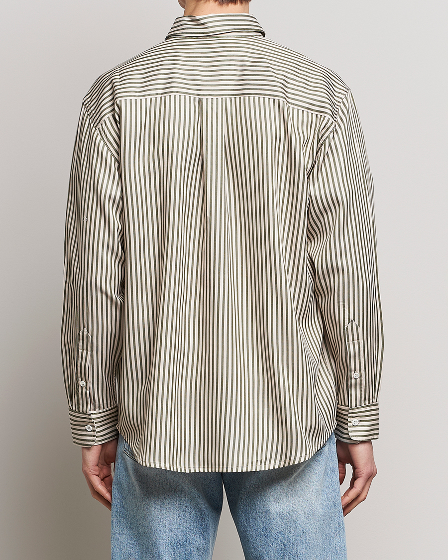 Herren | Hemden | Jeanerica | Come Tencel Striped Shirt Green/White