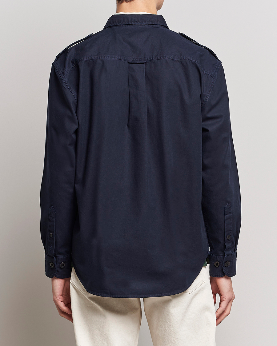 Herren | Hemden | GANT | Solid Twill Overshirt Evening Blue