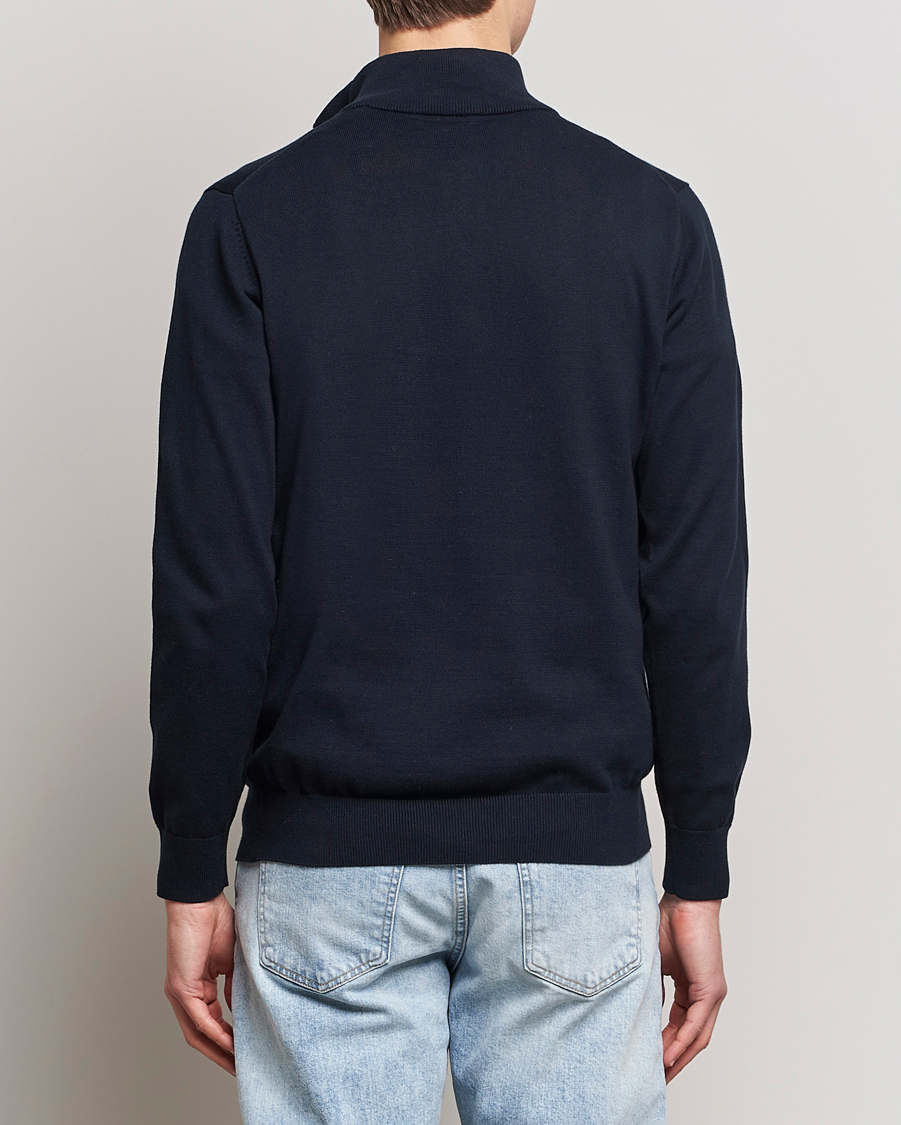 Herren | Pullover | GANT | Classic Cotton Half-Zip Sweater Evening Blue