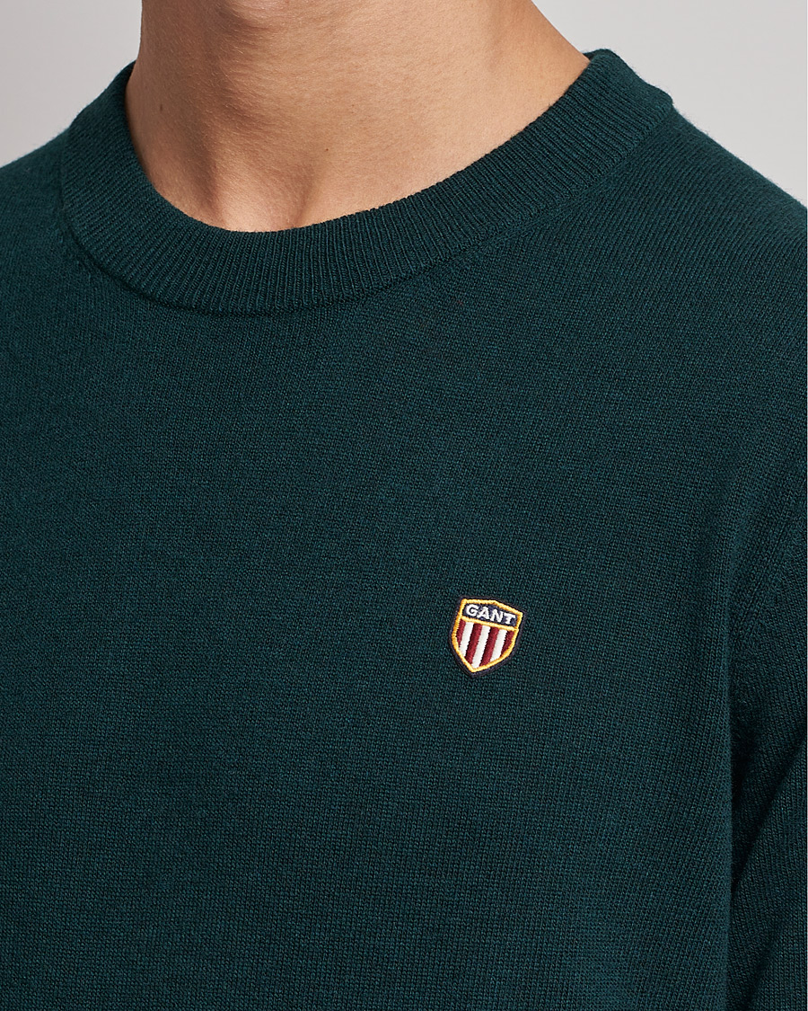 Herren | Pullover | GANT | Banner Shield Lambswool Crew Neck Ratran Green