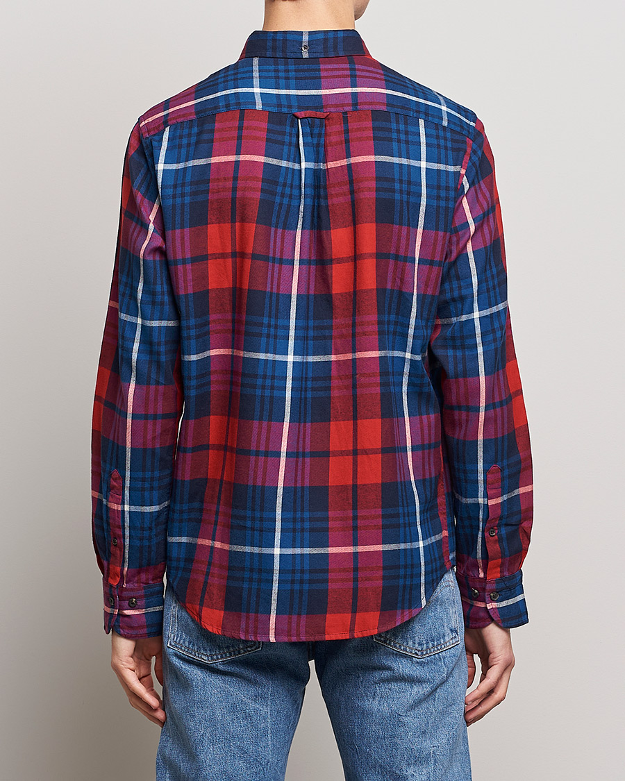 Herren | Hemden | Gant | Regular Plaid Flannel Shirt Ruby Red