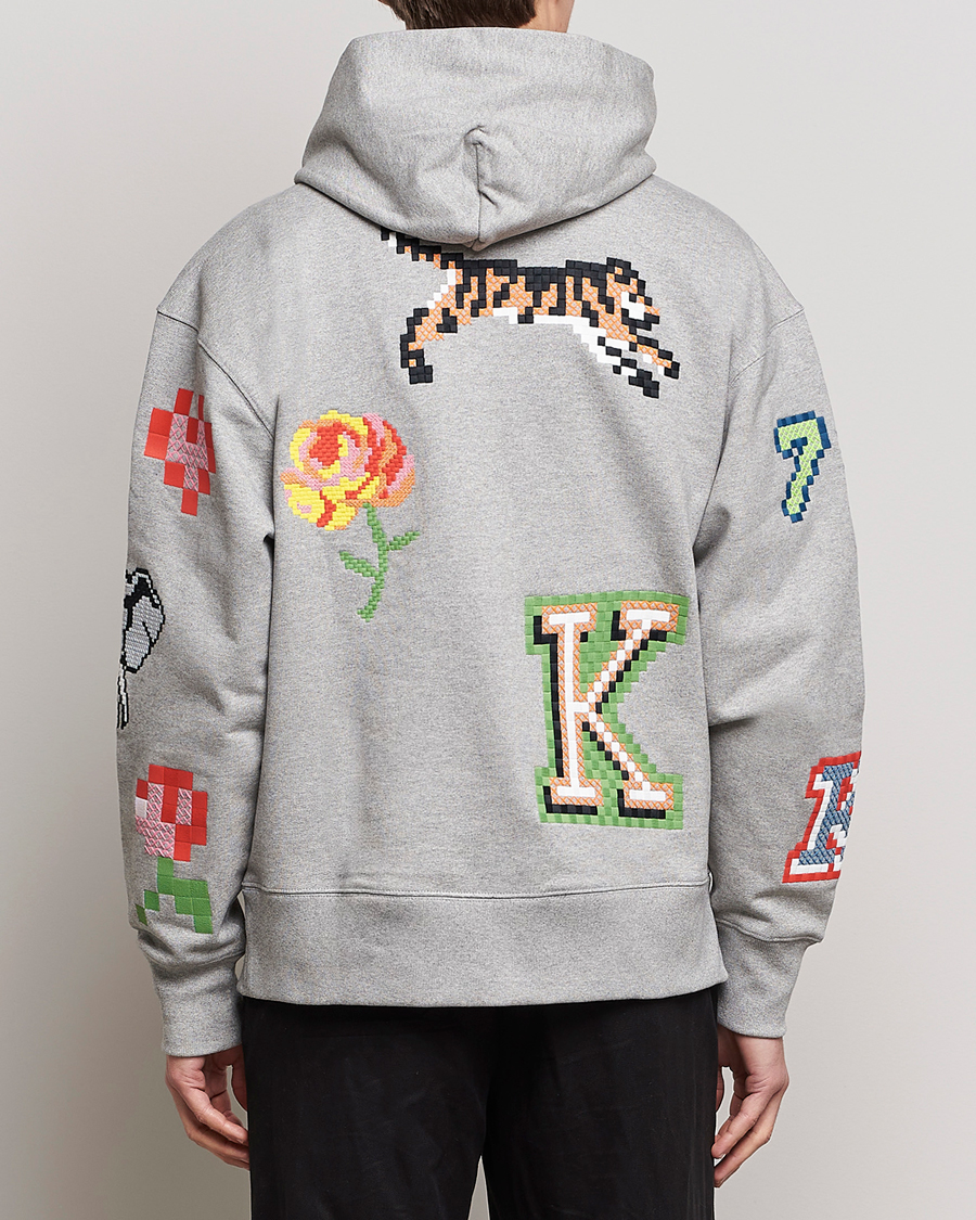 Herren | Pullover | KENZO | Pixel Oversize Hoodie Pearl Grey