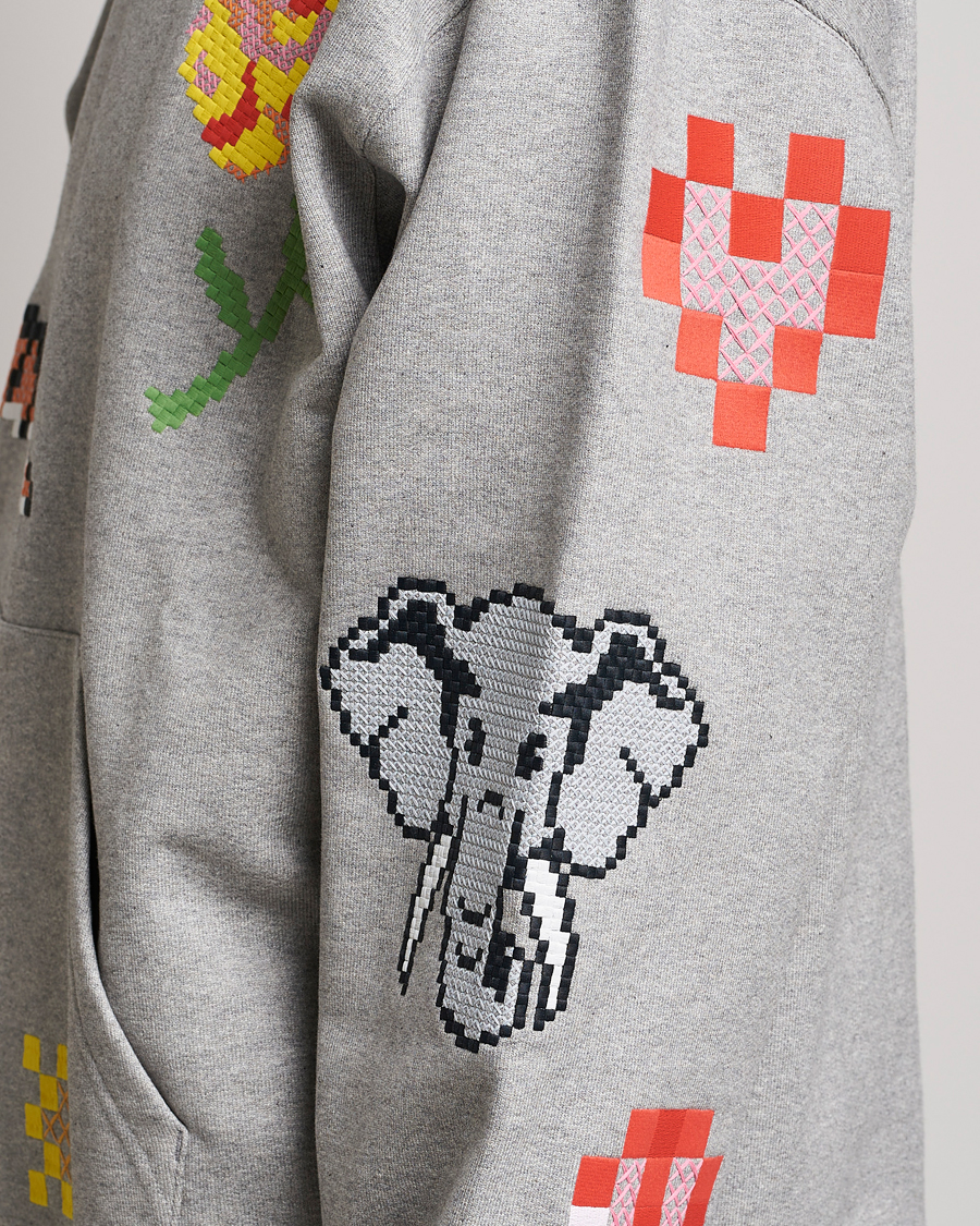 Herren | Pullover | KENZO | Pixel Oversize Hoodie Pearl Grey
