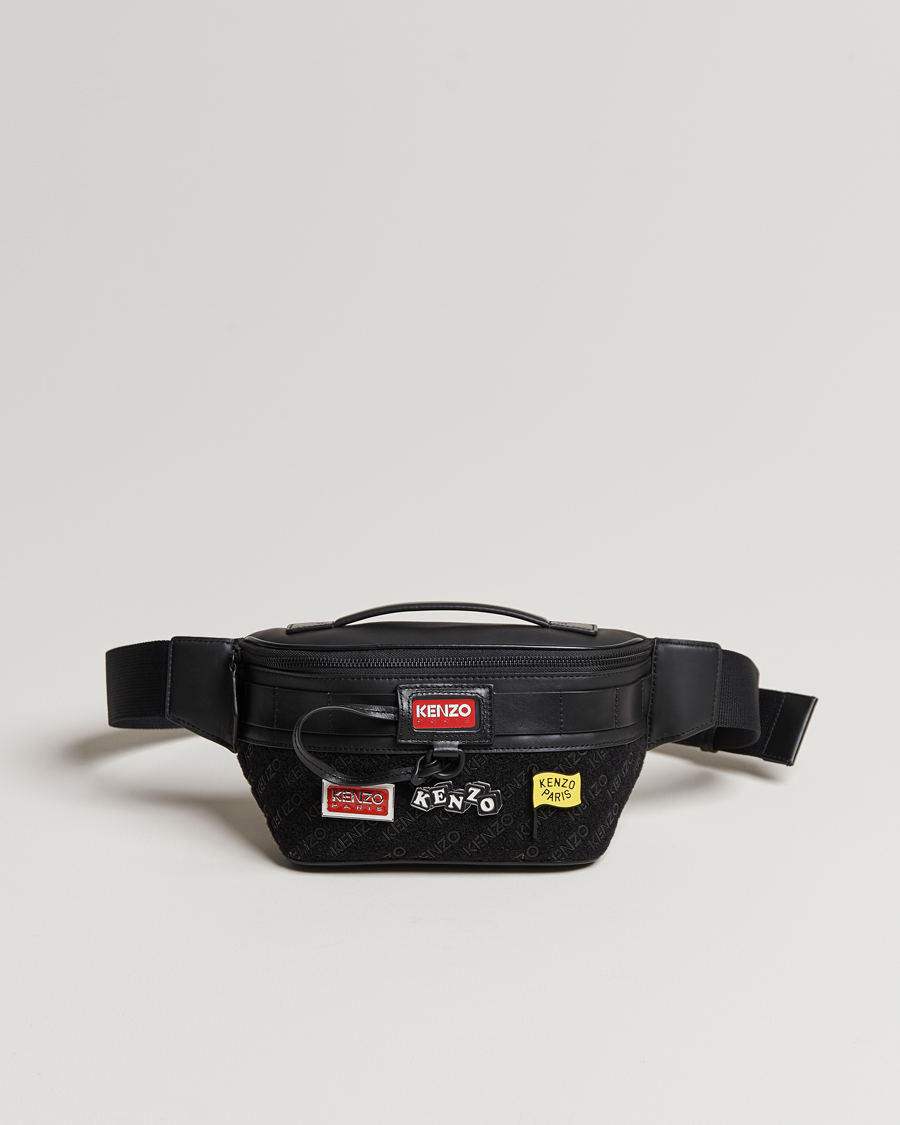 Herren | KENZO Belt Leather Bag Black | KENZO | Belt Leather Bag Black