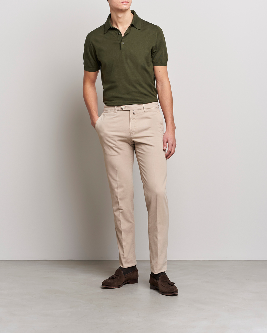 Herren | Poloshirts | Kiton | Sea Island Cotton Polo Dark Olive