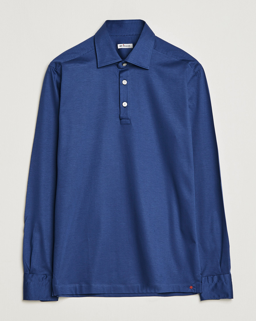 Herren | Hemden | Kiton | Popover Shirt Dark Blue
