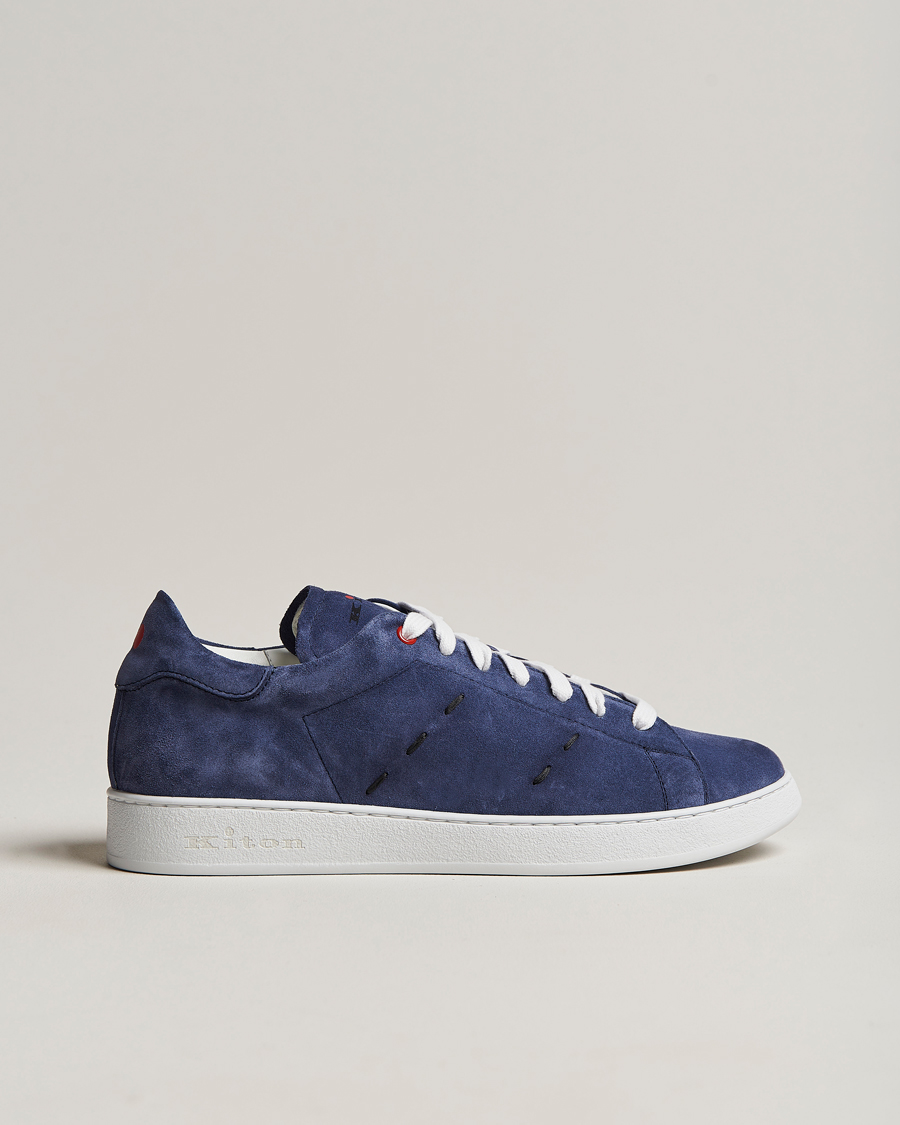 Herren | Kiton Plain Sneakers Navy Suede | Kiton | Plain Sneakers Navy Suede