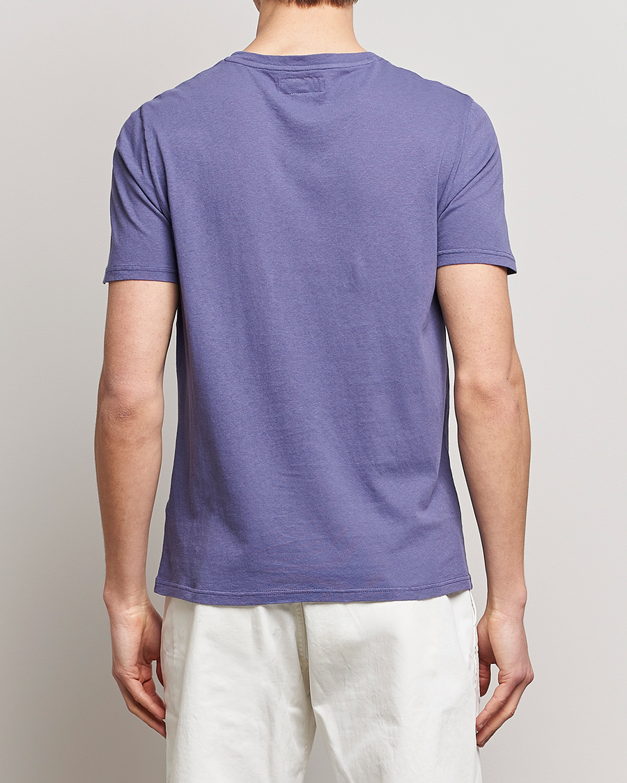 Herren | T-Shirts | Merz b. Schwanen | Organic Cotton Washed Crew Neck T-Shirt Purple