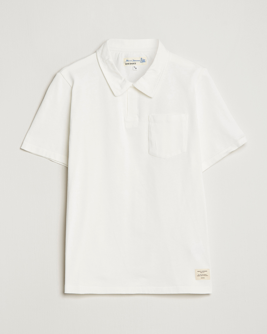 Herren | Poloshirts | Merz b. Schwanen | Organic Cotton Washed Polo White