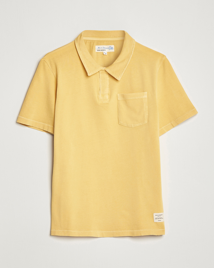 Herren | Poloshirts | Merz b. Schwanen | Organic Cotton Washed Polo Sunshine Yellow