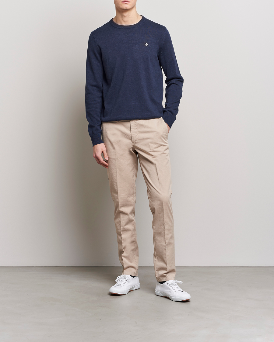 Herren | Pullover | Morris | Harold Summer Crew Neck Blue