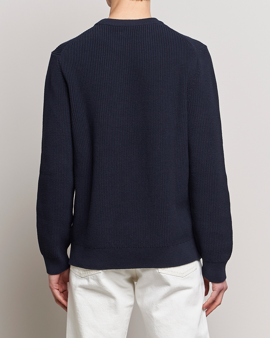 Herren | Pullover | Nudie Jeans | Augusti Rib Cotton Sweater Navy