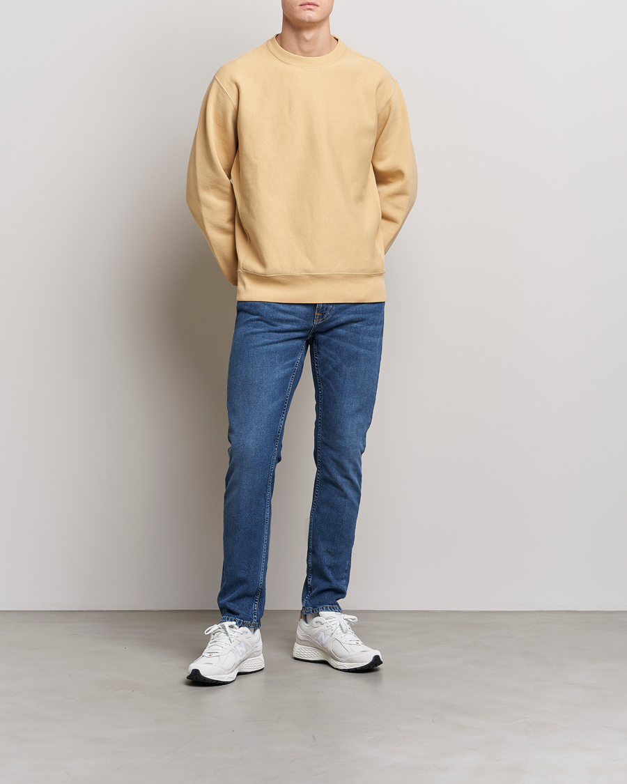 Herren | Pullover | Nudie Jeans | Hasse Crew Neck Sweatshirt Faded Sun