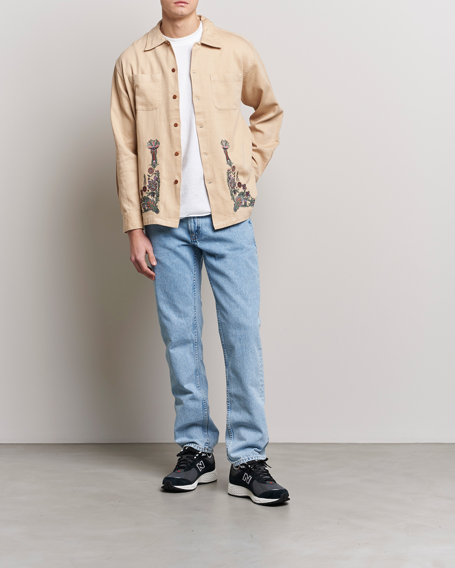 Herren | Hemden | Nudie Jeans | Vincent Floral Overshirt Cream