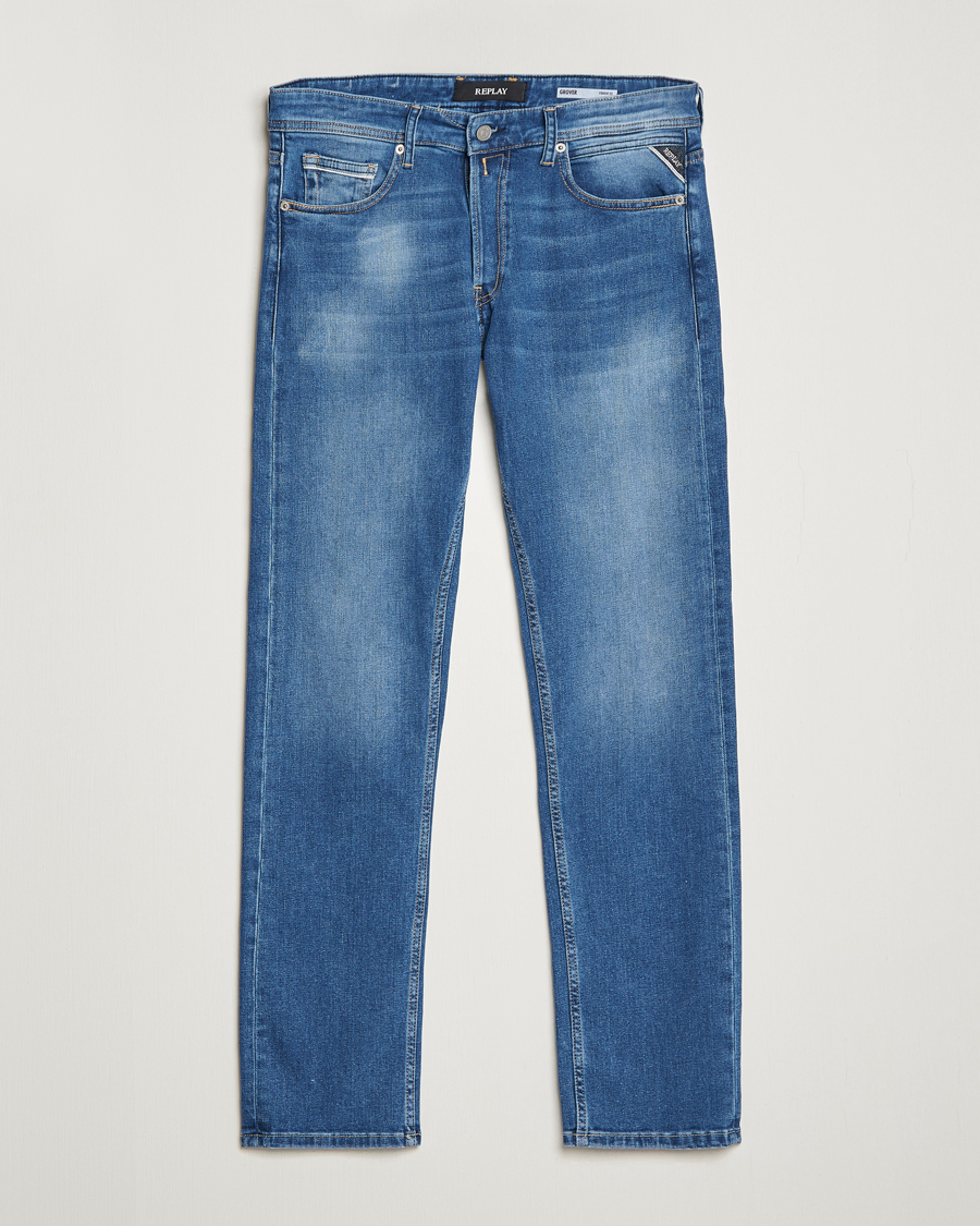 Herren | Jeans | Replay | Grover Straight Fit Stretch Jeans Medium Blue