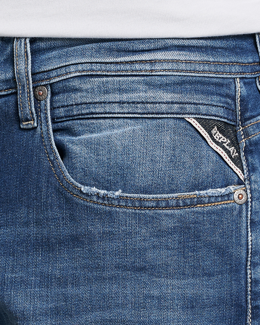 Herren | Jeans | Replay | Grover Straight Fit Stretch Jeans Medium Blue