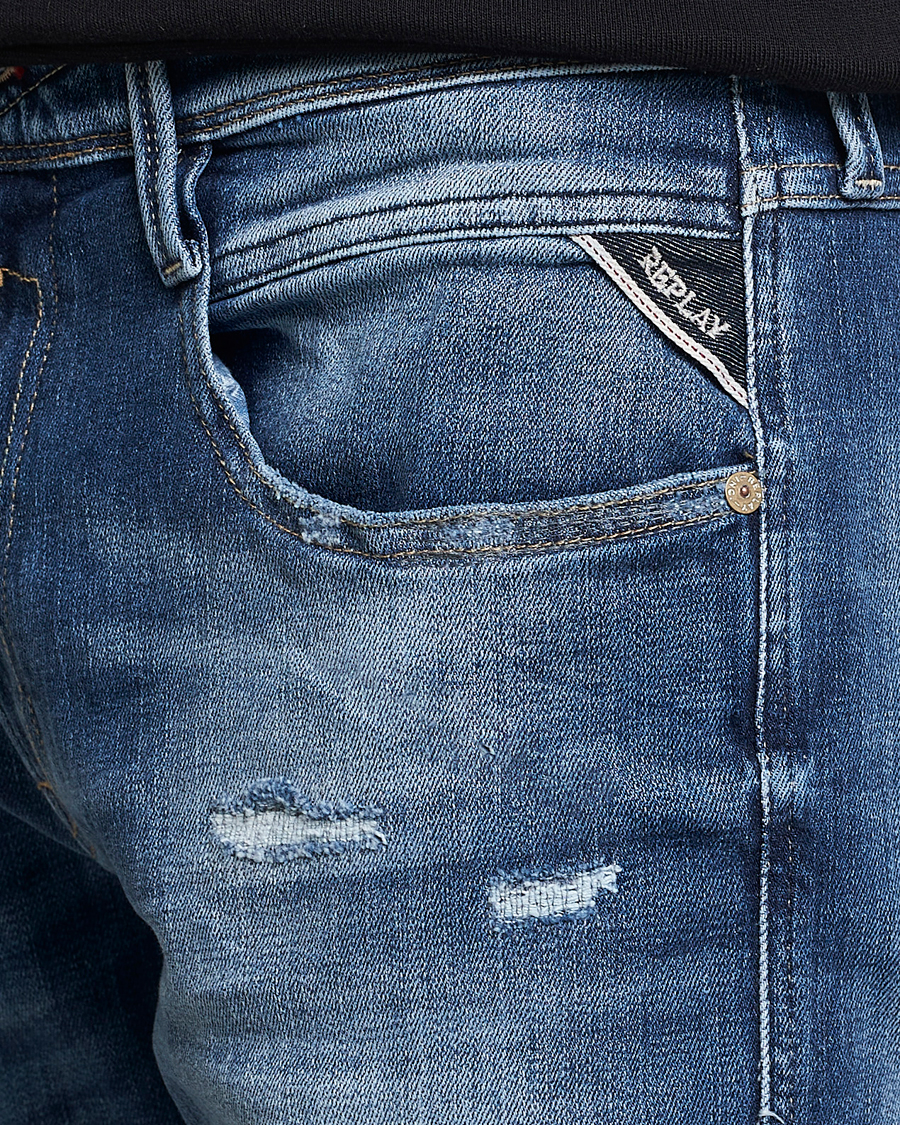 Herren | Jeans | Replay | Anbass Power Stretch 10 Year Wash Jeans Medium Blue