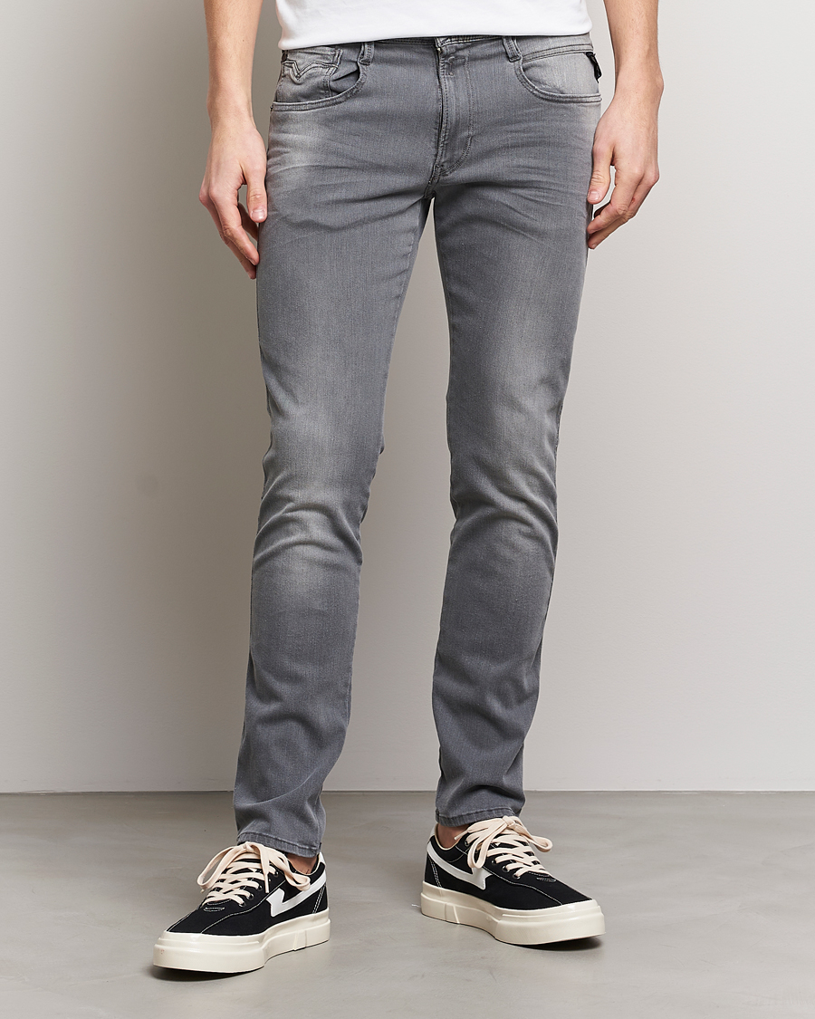 Herren | Jeans | Replay | Anbass Hyperflex Recyceled 360 Jeans Washed Grey