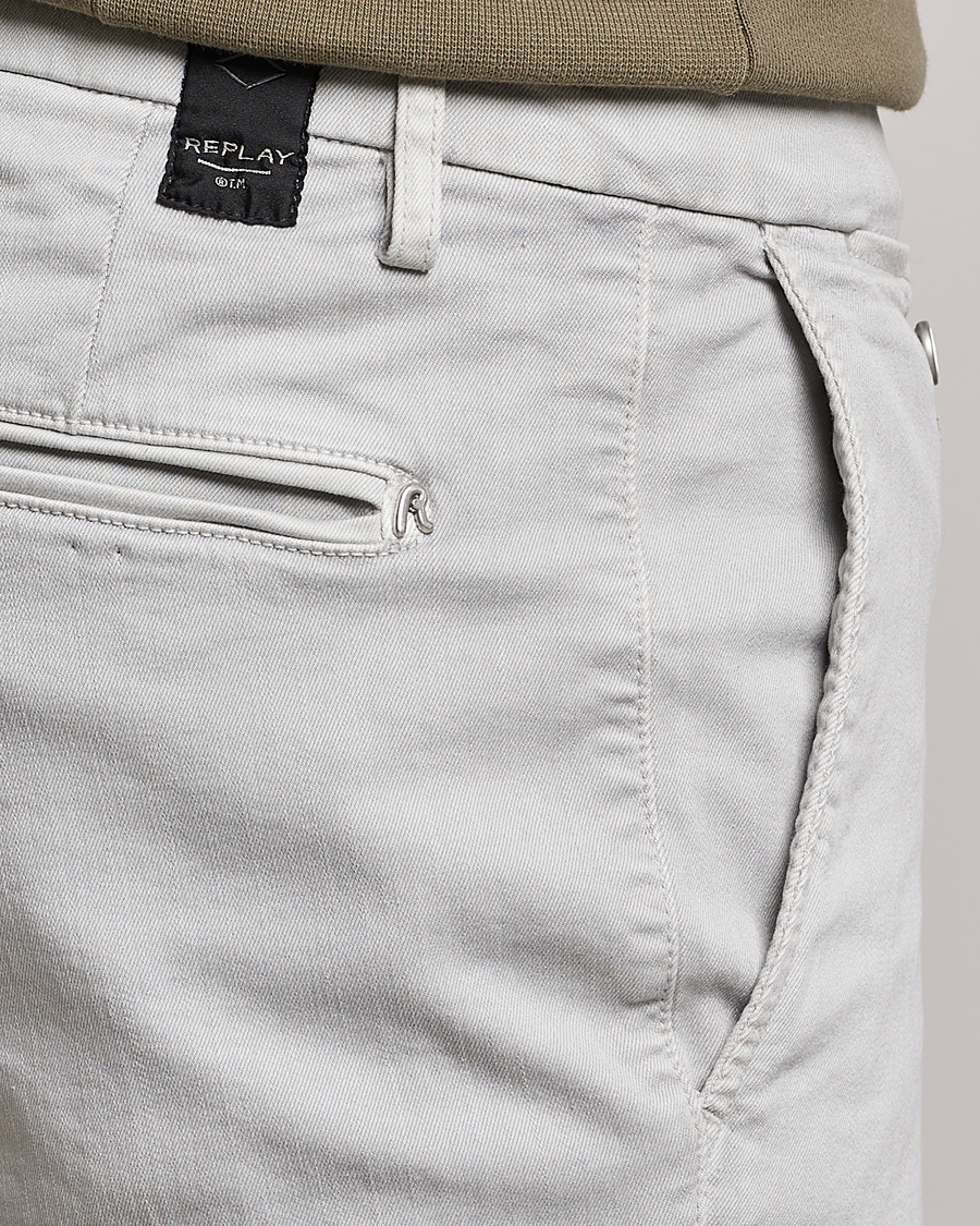 Herren | Shorts | Replay | Benni Hyperflex Shorts Chaulk Grey